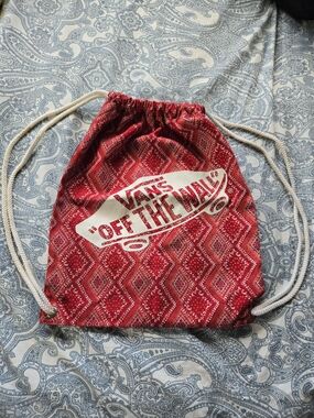 Vans Cotton Off The Wall Skateboard  Knapsack Drawstring Backpack Bag